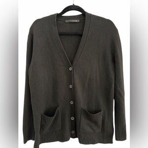 Jenni Kayne Black Cashmere Blend Barrett Cardigan Sweater medium.